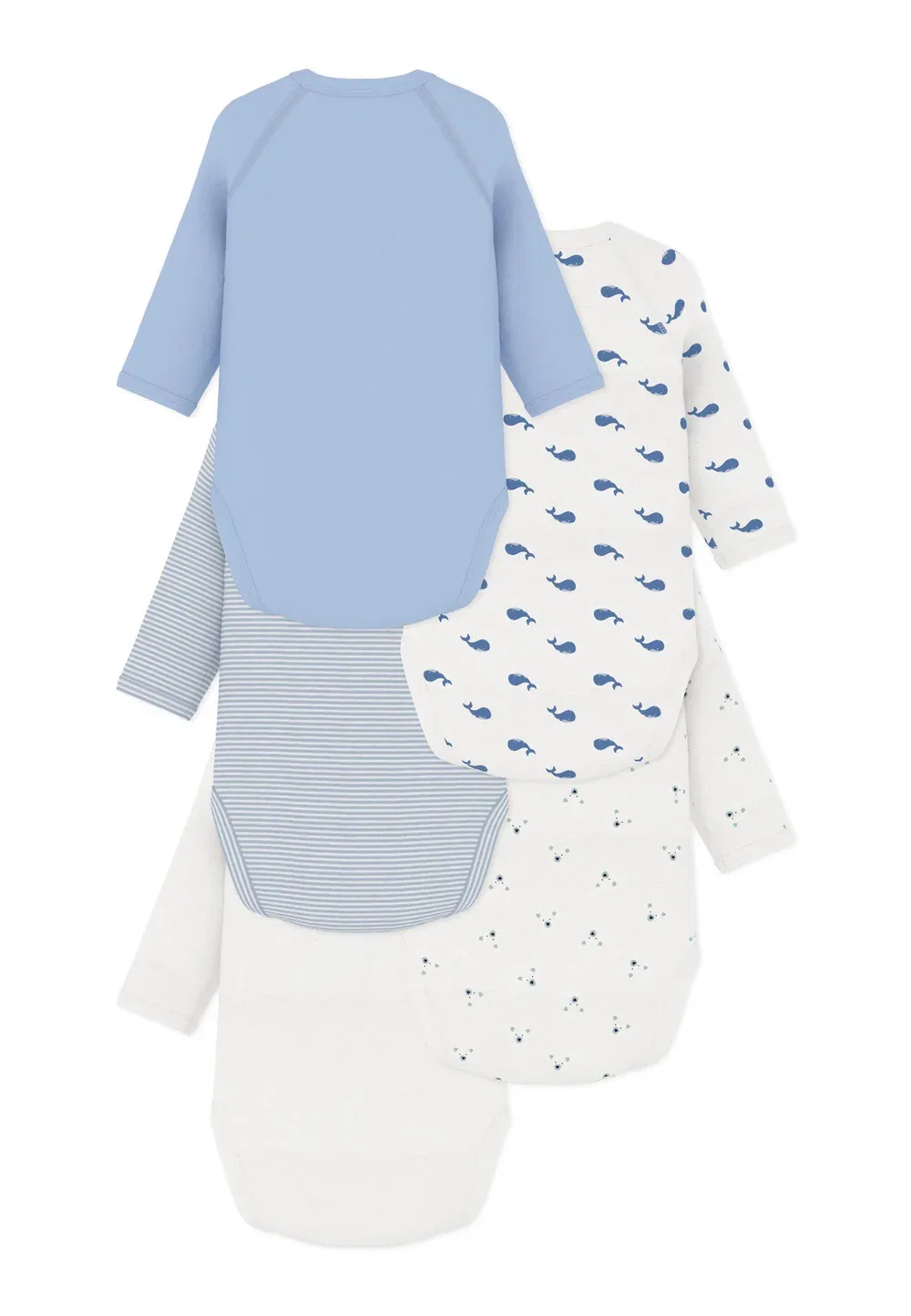 Набор из 5 предметов, унисекс - для тела Petit Bateau, White Skyblue — фото 2