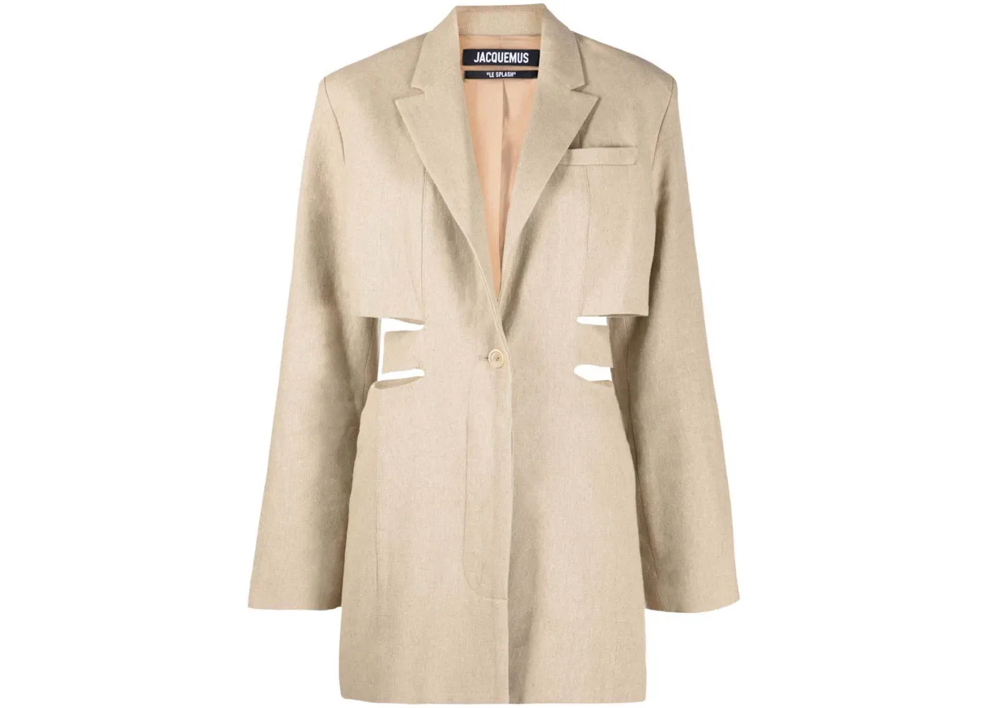 Женское платье-пиджак с вырезами Jacquemus, бежевый