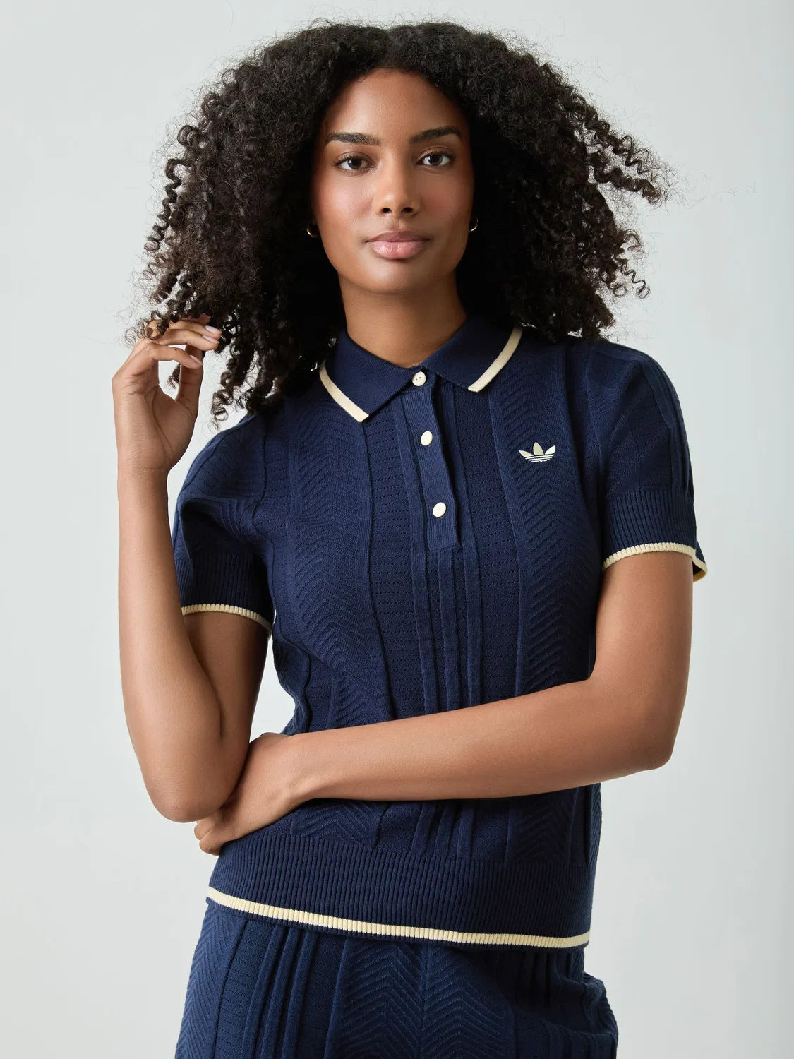Темно-синие рубашки поло adidas originals