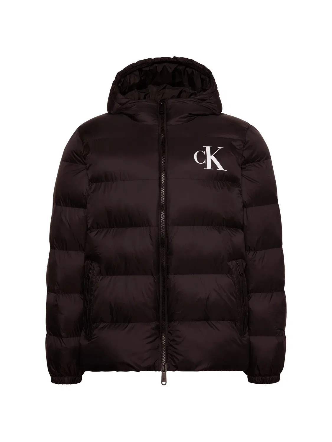 Пуховик с логотипом Calvin Klein, черный