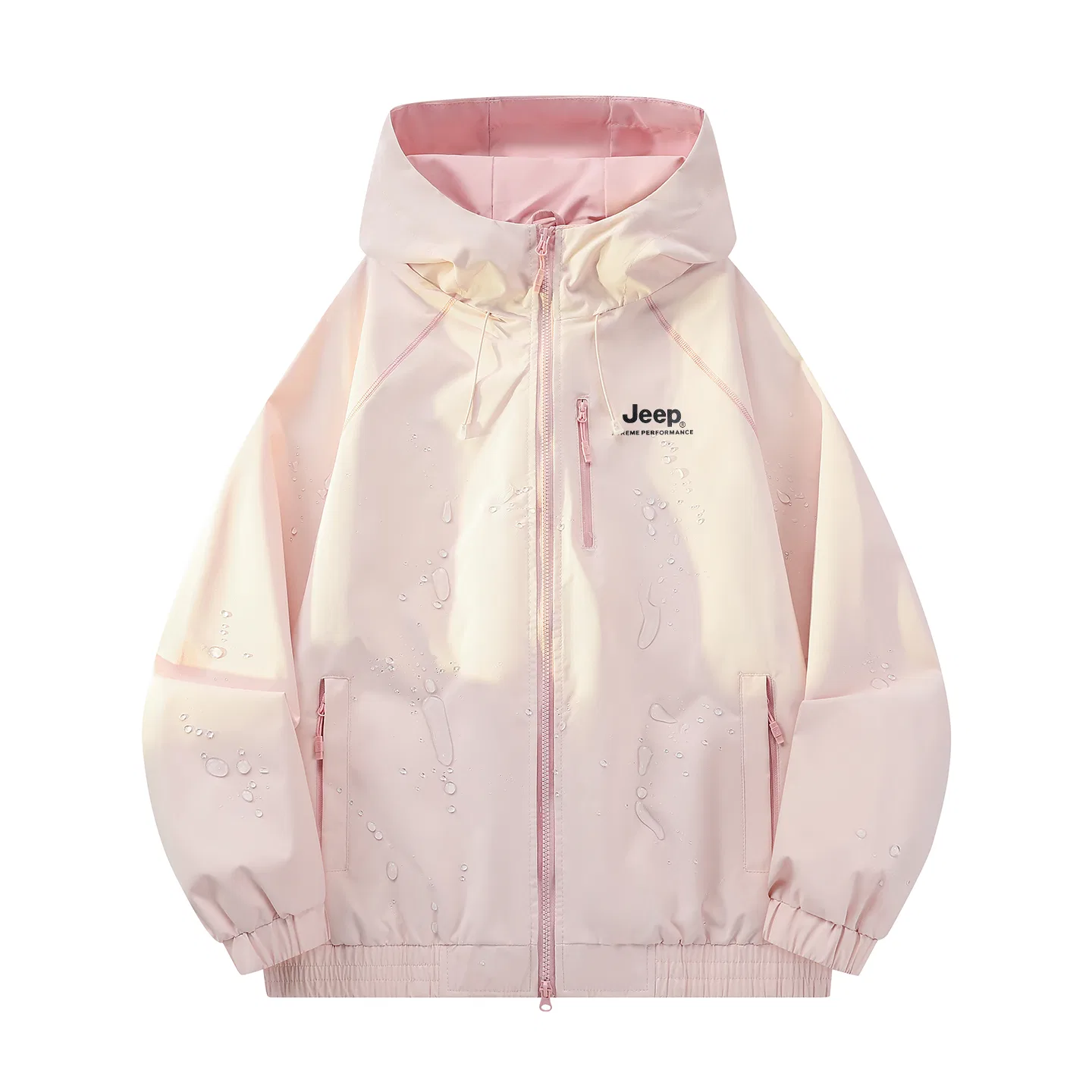 Детский худи с капюшоном прямого кроя Jeep, Peach Pink
