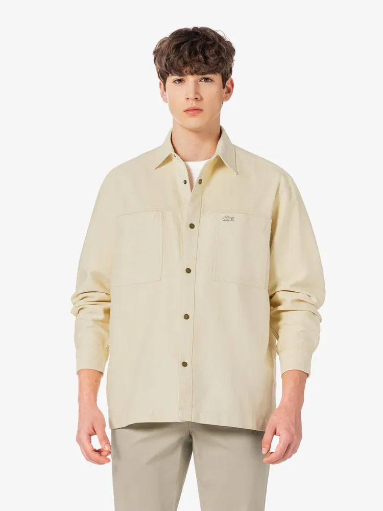 Рубашка Relax Fit Chest Pocket LACOSTE, Ivory