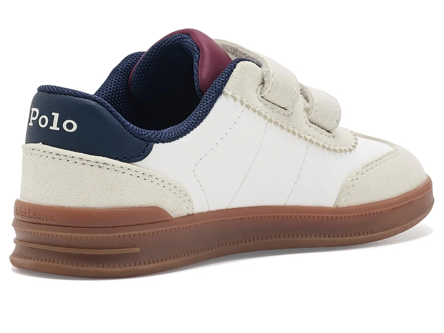 Кроссовки Hollis EZ (для малышей и маленьких детей) Polo Ralph Lauren Kids, Paperwhite/Hunter Green/Navy1 — фото 4