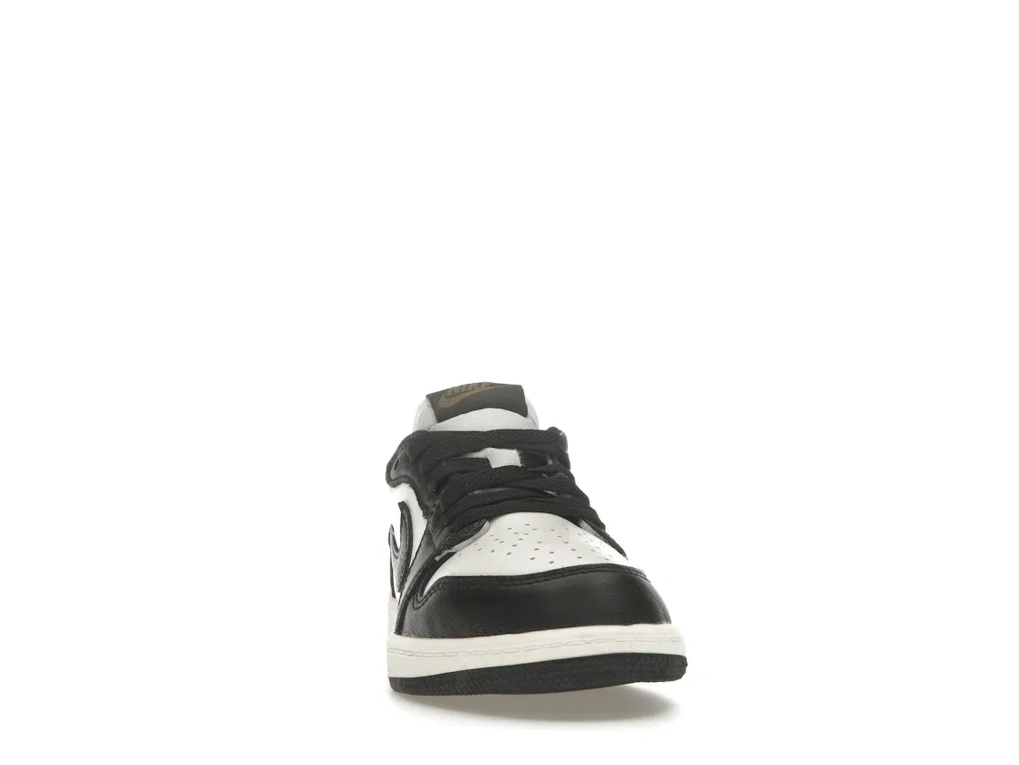 Детские кроссовки для мальчиков с модельным дизайном Jordan 1 Retro Low OG Mocha (PS) Jordan, White/Black-Dark Mocha — фото 2