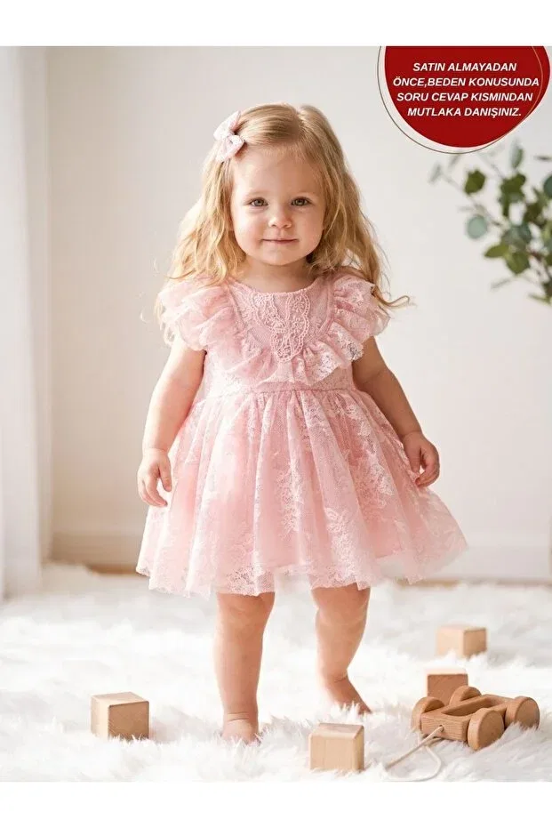 Детское платье для девочек с цветочным принтом Aysskids, Pink