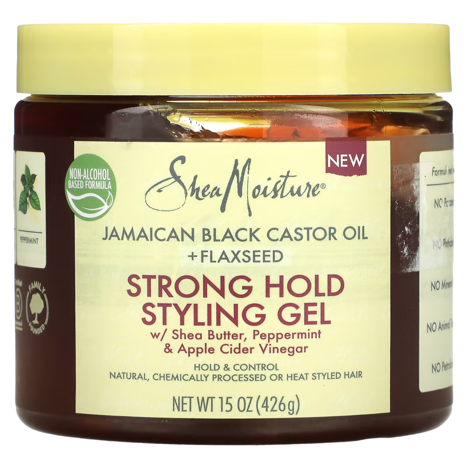 

SheaMoisture, Гель для укладки волос сильной фиксации, масло ши, перечная мята и яблочный уксус, 426 г (15 унций)