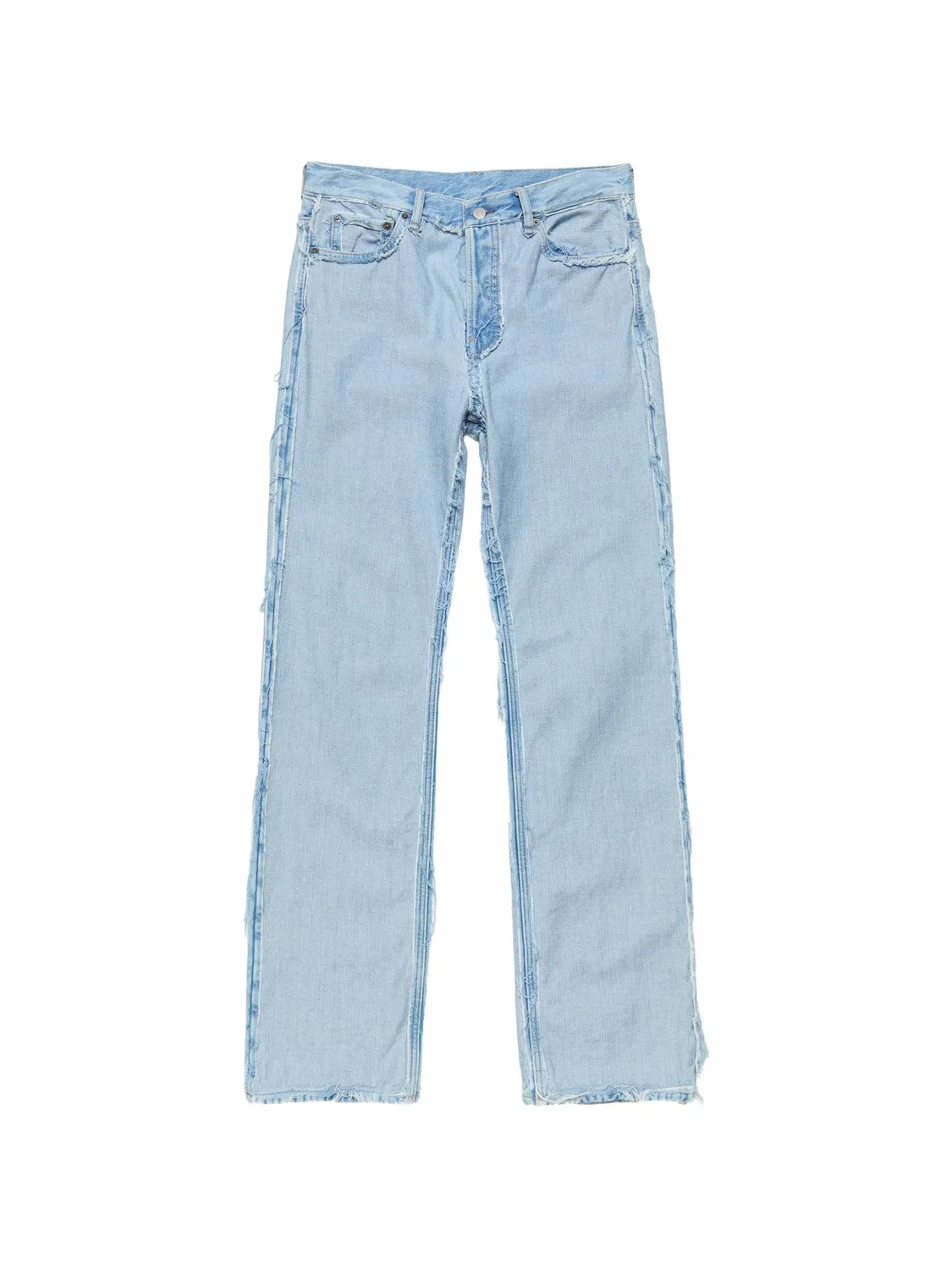 Джинсы из денима с эффектом потертости Acne Studios, синий