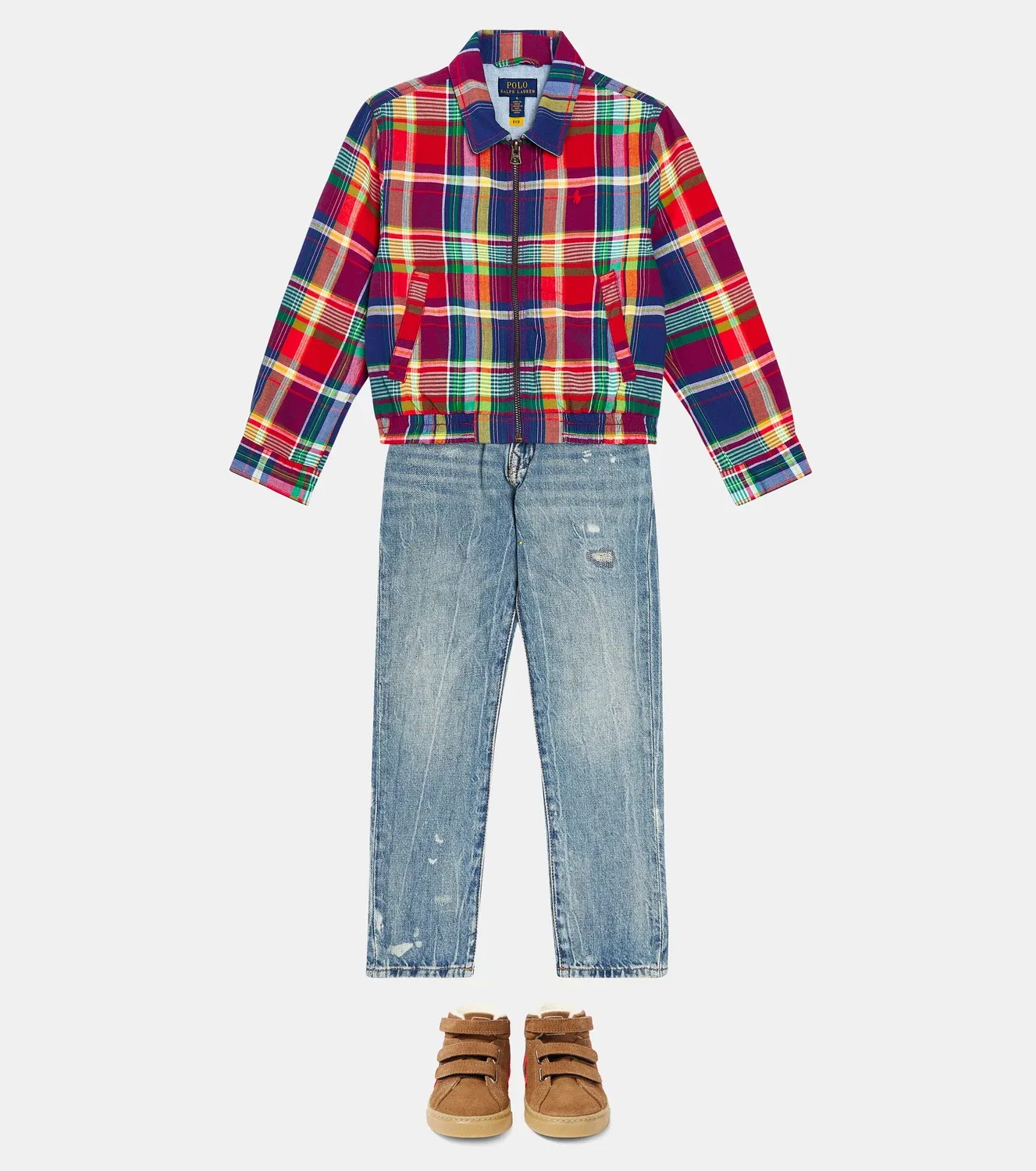 Легкая куртка в клетку Polo Ralph Lauren Kids, мультиколор — фото 2