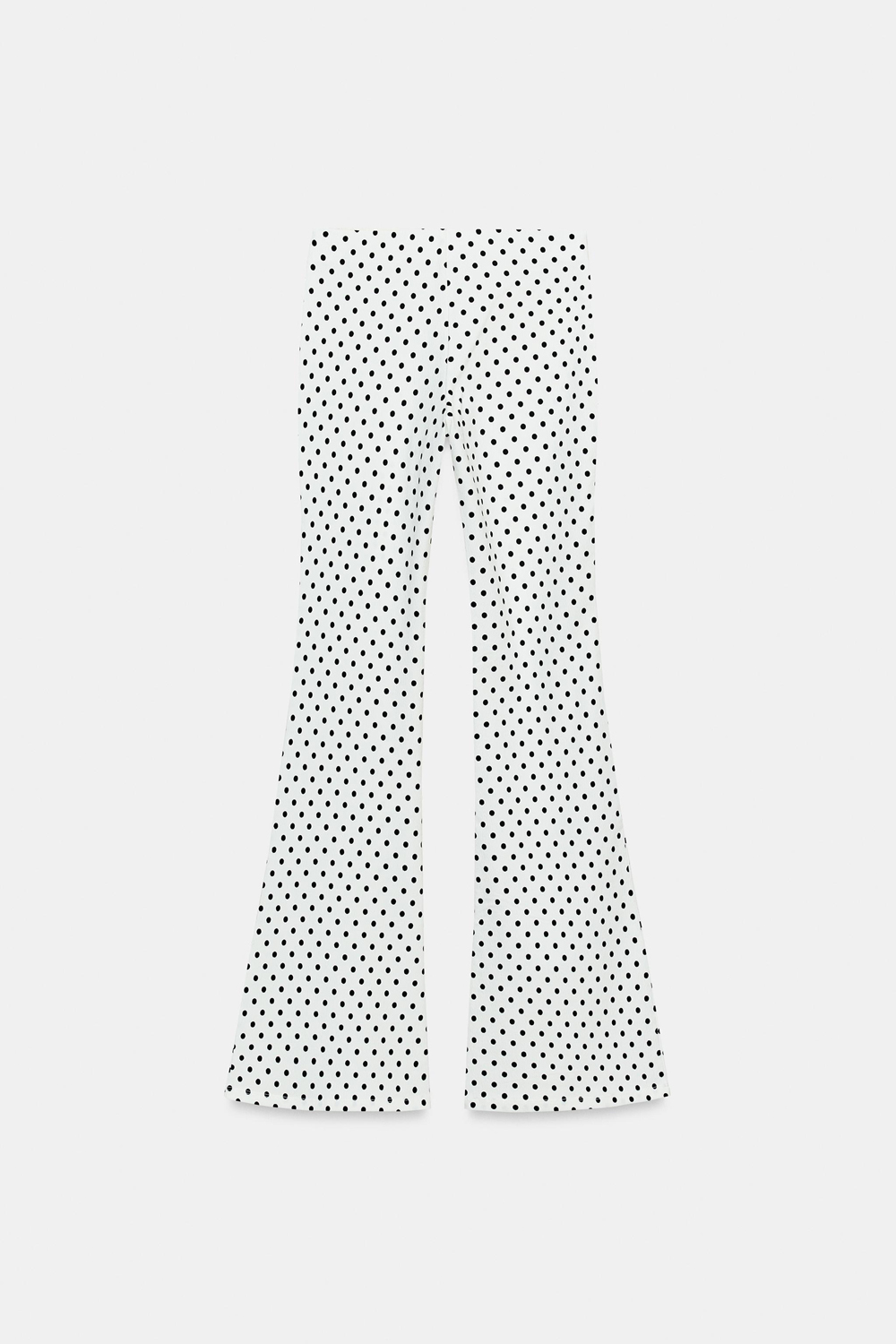 Брюки Zara Stretch Flare Dot, белый/черный — фото 2
