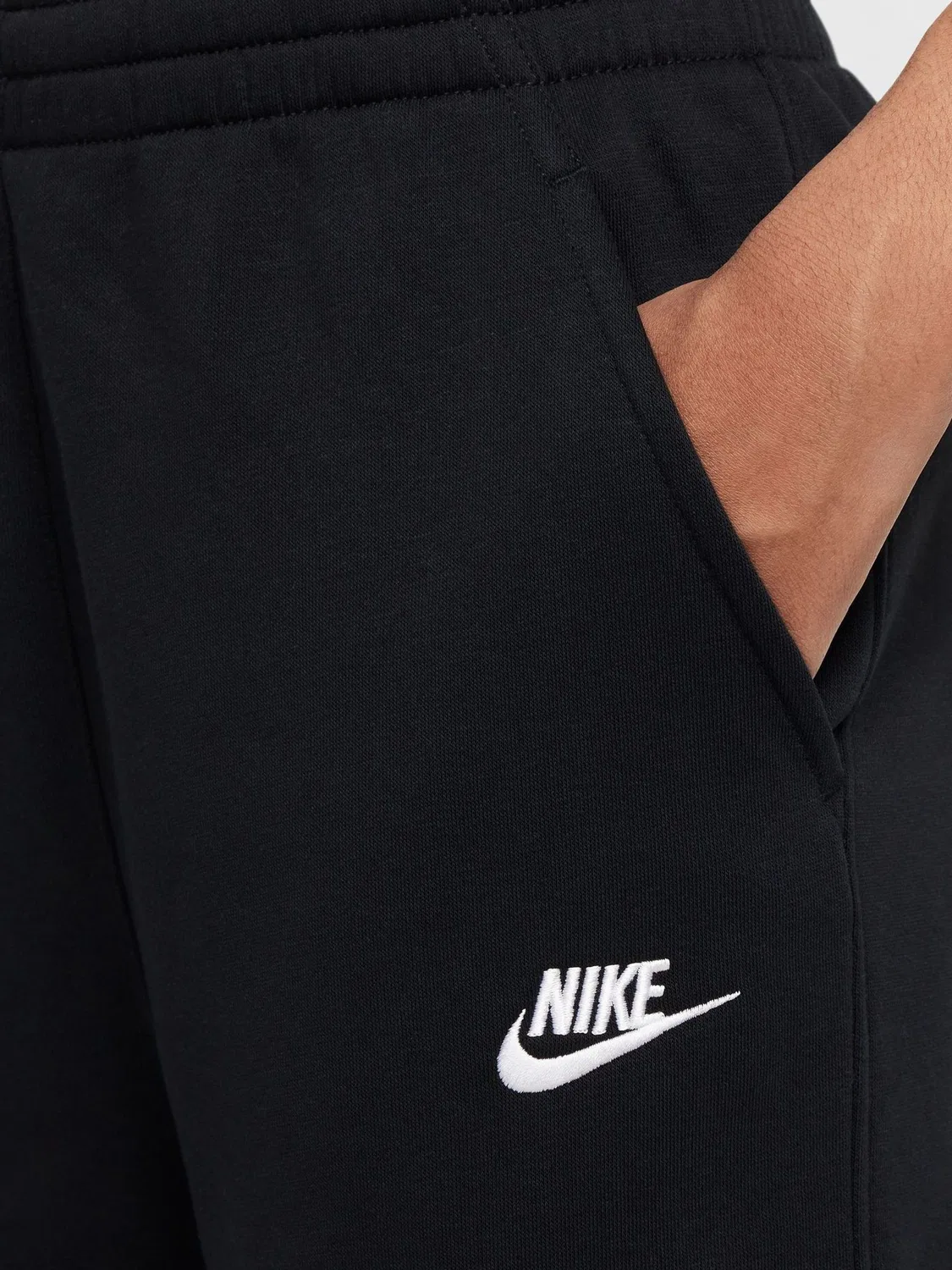 Джоггеры Nike Club Fleece Wide Leg, черный — фото 4