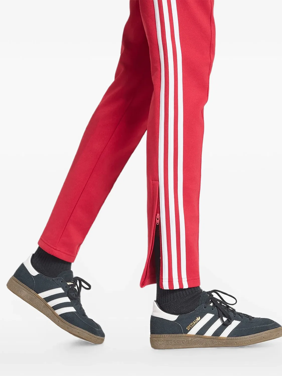 Спортивные брюки Sst Tp с вышитым логотипом Adidas, красный — фото 4