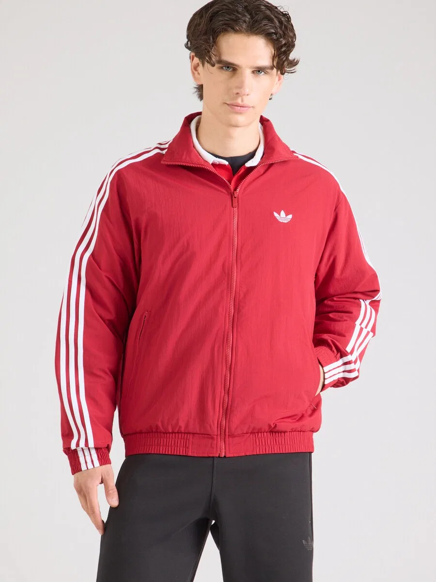 Куртка ADIDAS ORIGINALS Between-Season 'Firebird' красного цвета — фото 2