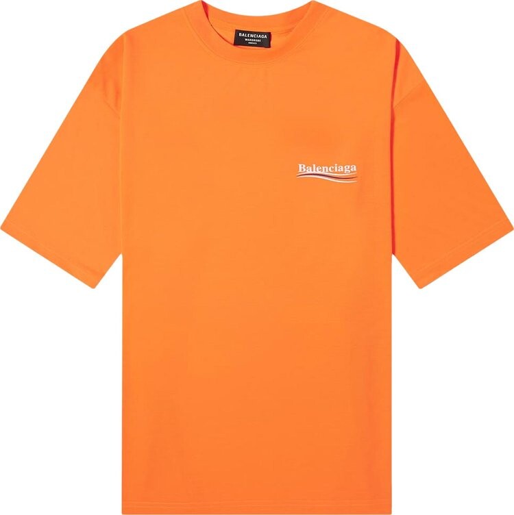 

Футболка Balenciaga Large Fit T-Shirt 'Fluo Orange', оранжевый