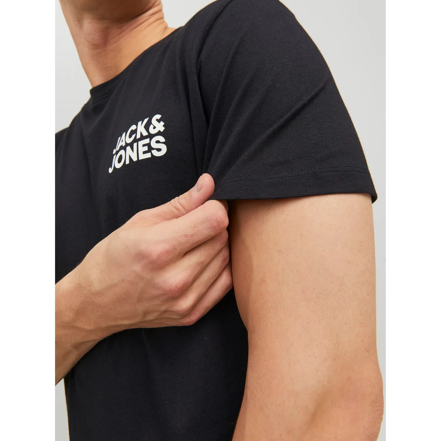 Детская облегающая футболка с логотипом Jack & Jones, Black — фото 4