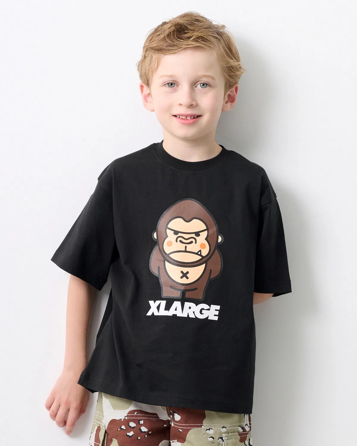 Детская футболка с принтом Funny Gorilla XLARGE KIDS, Черный