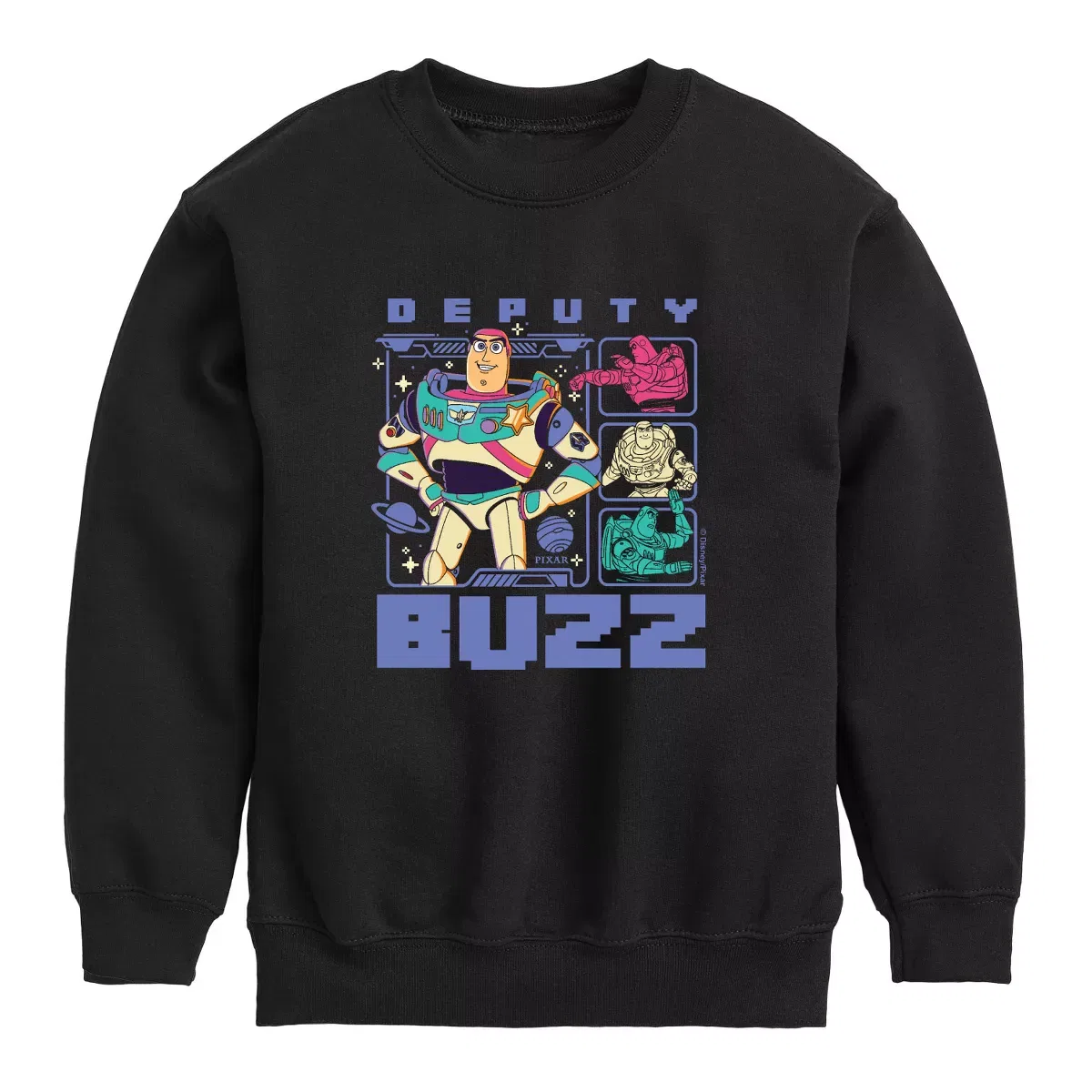 Детское свитшот с принтом Deputy Buzz Toy Story, Черный