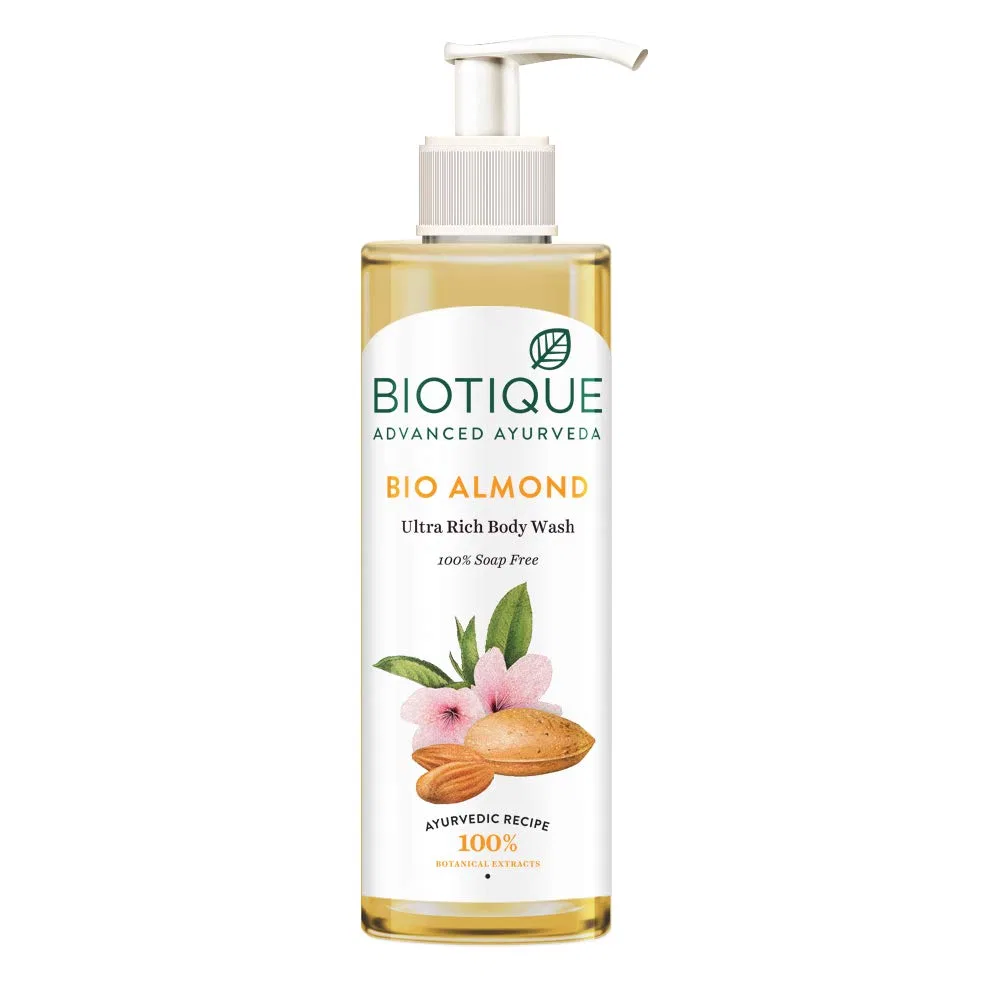 Гель для душа с миндальным маслом Biotique, 200 мл