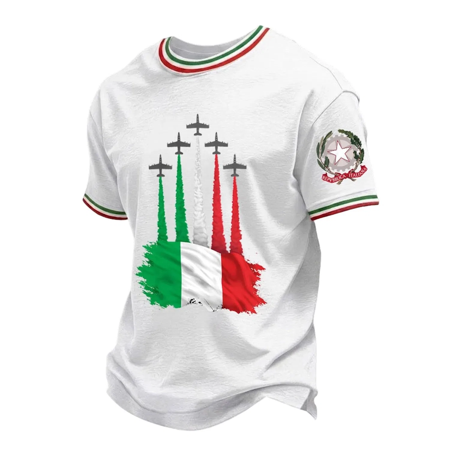 Мужская футболка с принтом Italian Liberation Day Commemorative, A-bianco — фото 3