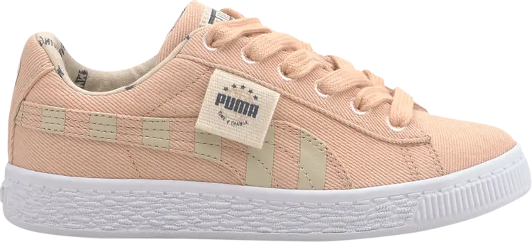 

Кроссовки Puma Basket Canvas Little Kids TIme 4 Change - Pink Sand, розовый