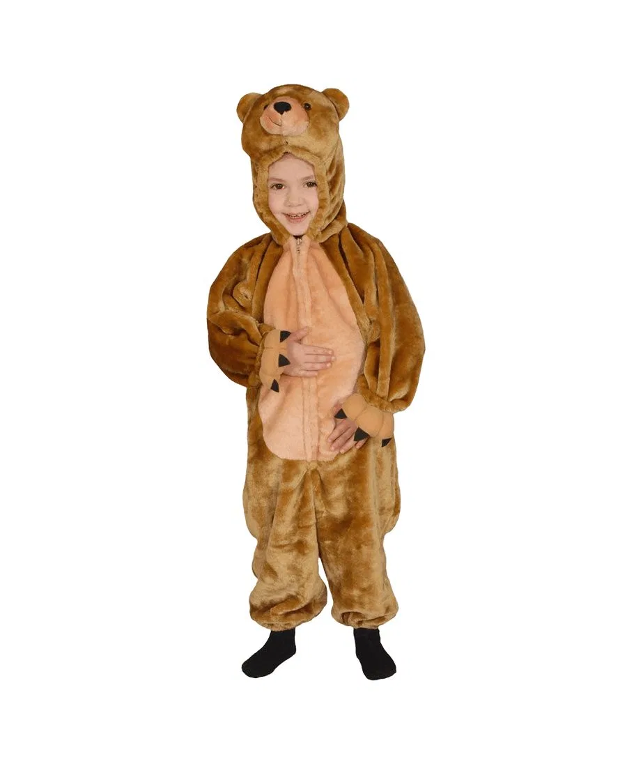 Костюм медведя с комбинезоном Brown Bear Jumpsuit Costume Dress Up America, Brown