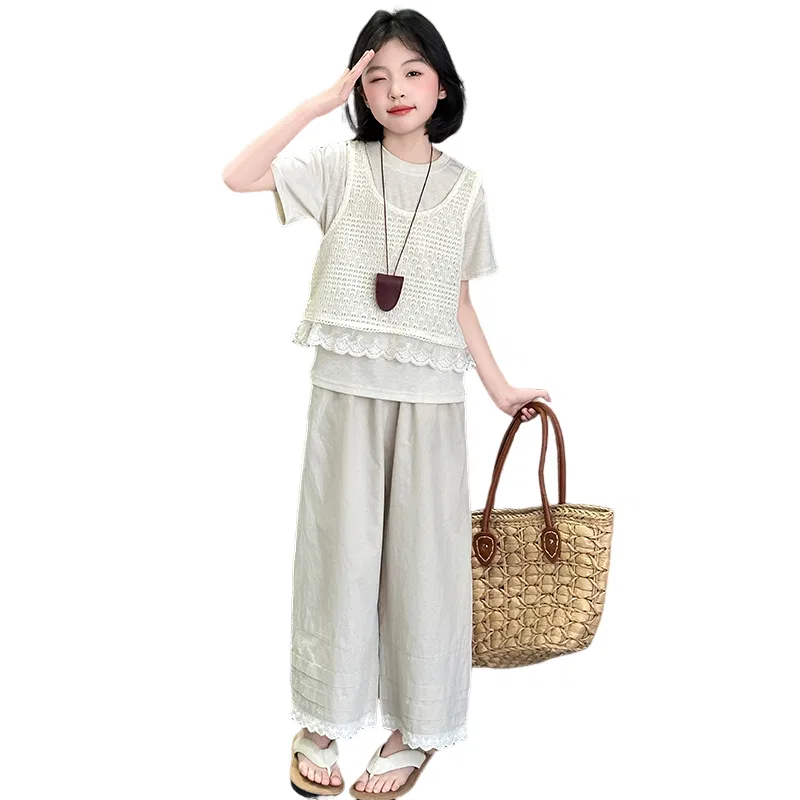 Детский комплект спортивной одежды с жилетом Lanza, Beige