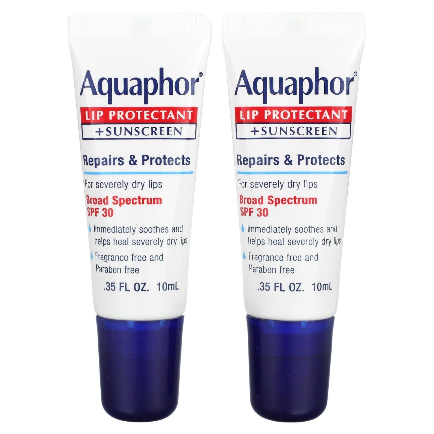 Средство Aquaphor для защиты губ и солнцезащитное средство, 2 тюбика по 10 мл — фото 2