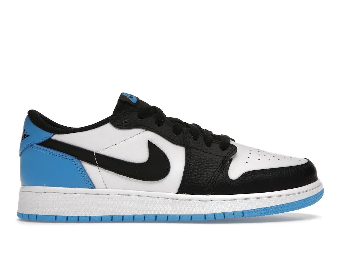 Детские кроссовки Lifestyle с принтом Jordan 1 Retro Low OG Jordan, White/Dark Powder Blue/Black