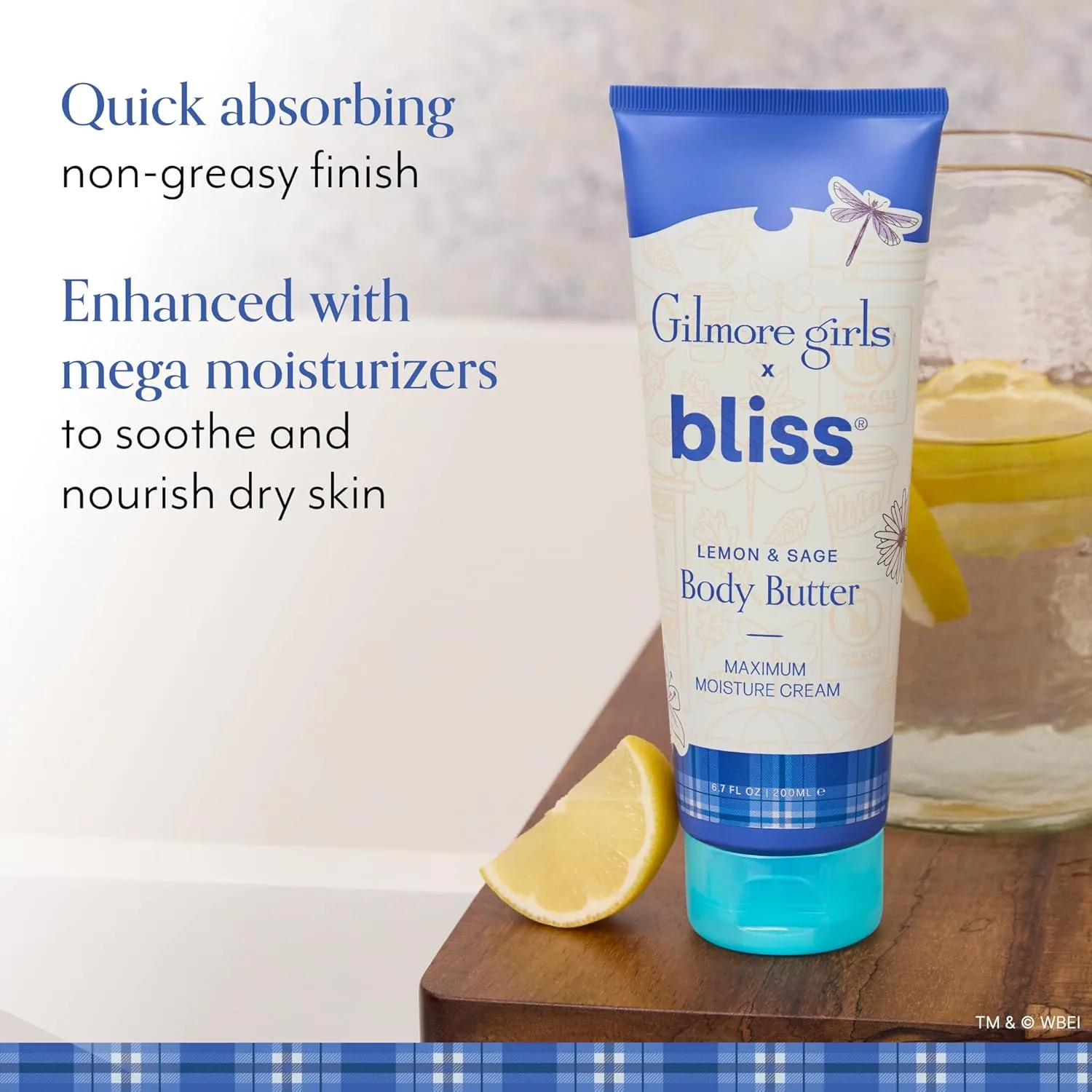 Крем для тела Bliss Gilmore Girls x Lemon & Sage | Питательный крем для всего тела, обеспечивающий увлажнение на весь день 189.95 г (1 шт.) — фото 2