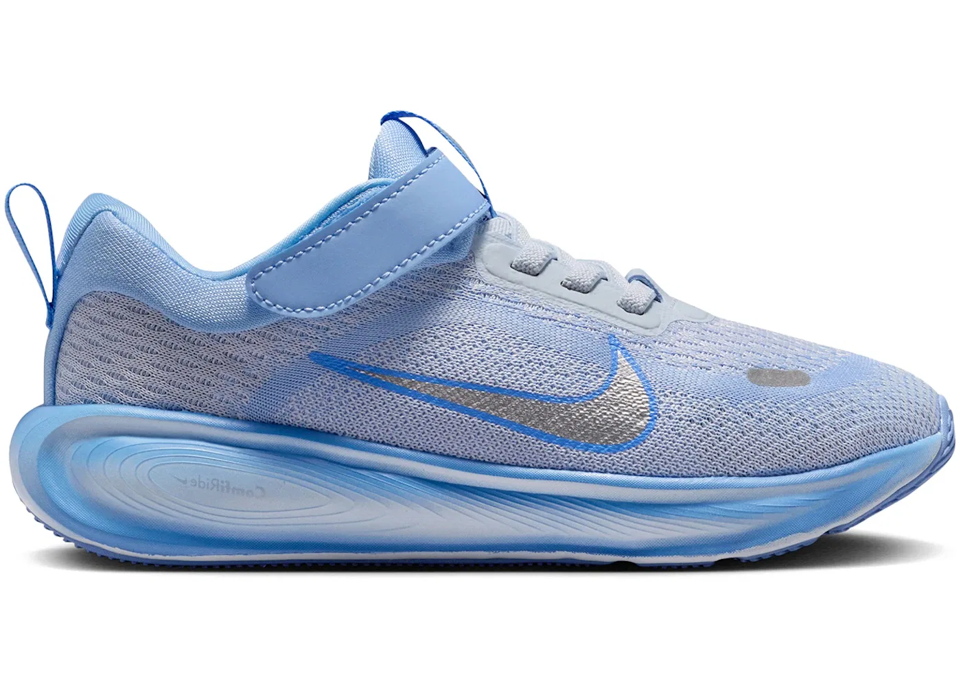 Детские кроссовки для мальчиков с контрастными элементами Nike Stellar Ride Nike, Aluminum/Football Grey/Royal Pulse/Metallic Silver