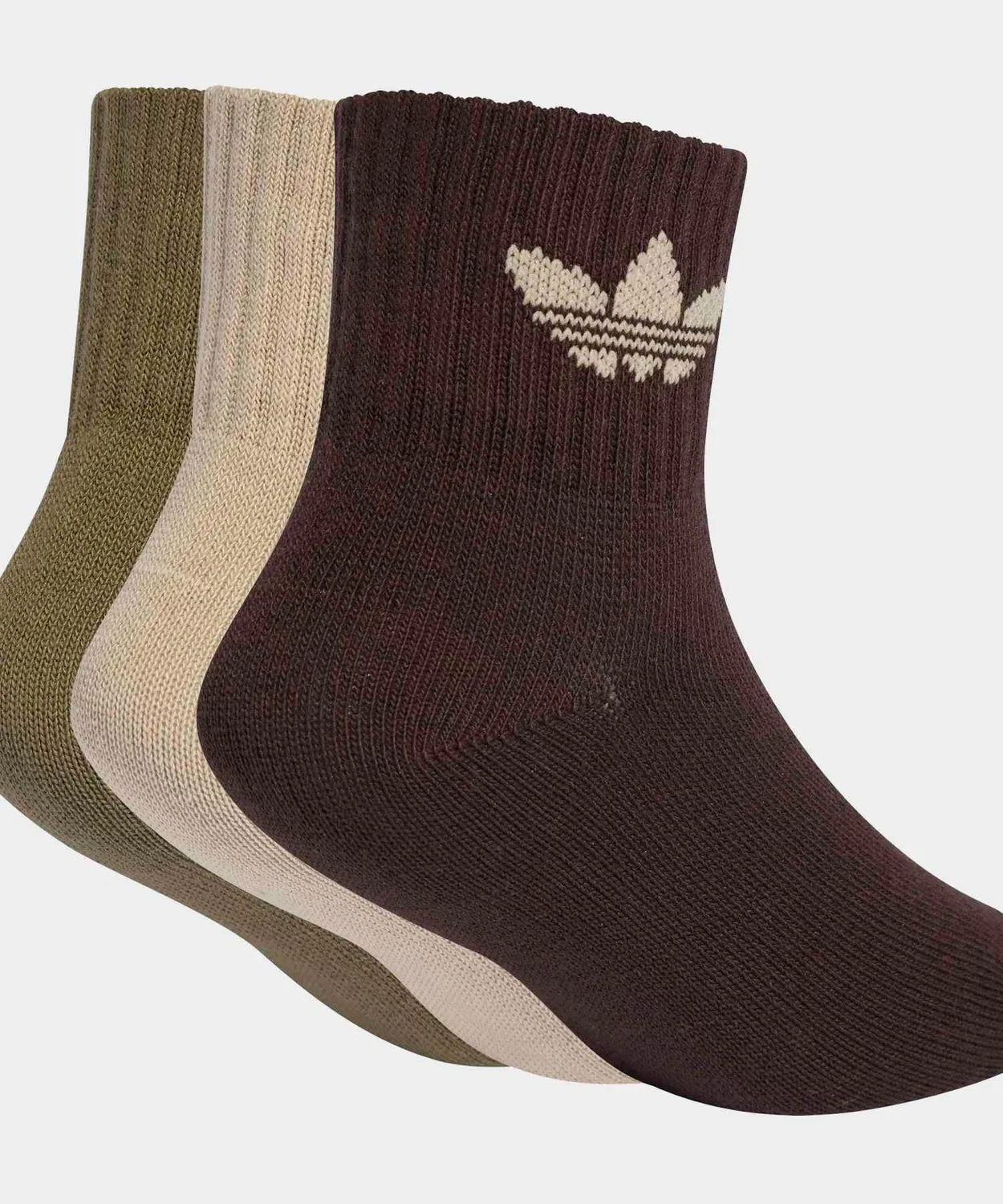Детские носки-гольфы 3 пары с логотипом Trefoil Adidas Originals, Green — фото 2