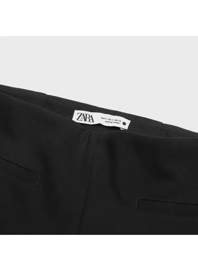 Брюки свободные Zara, черный — фото 4