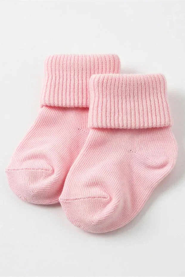 Детские носки для новорожденных хлопковые 5 шт Lakoren, Pink — фото 3