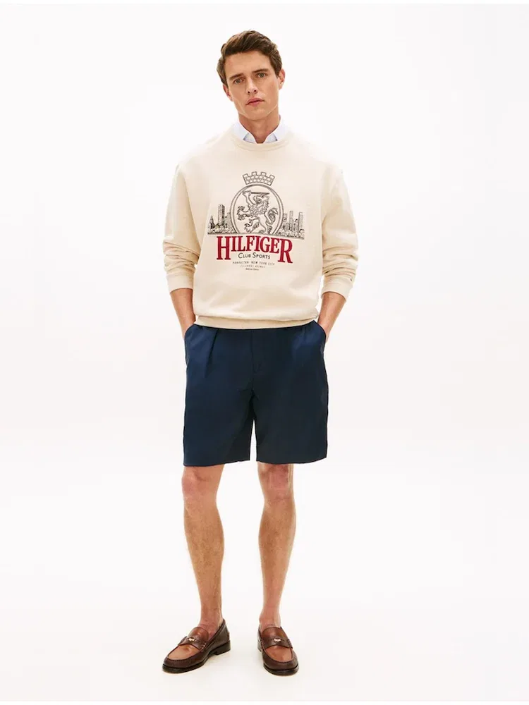 Свитшот с вышивкой Heritage Crest TOMMY HILFIGER, Ivory — фото 2
