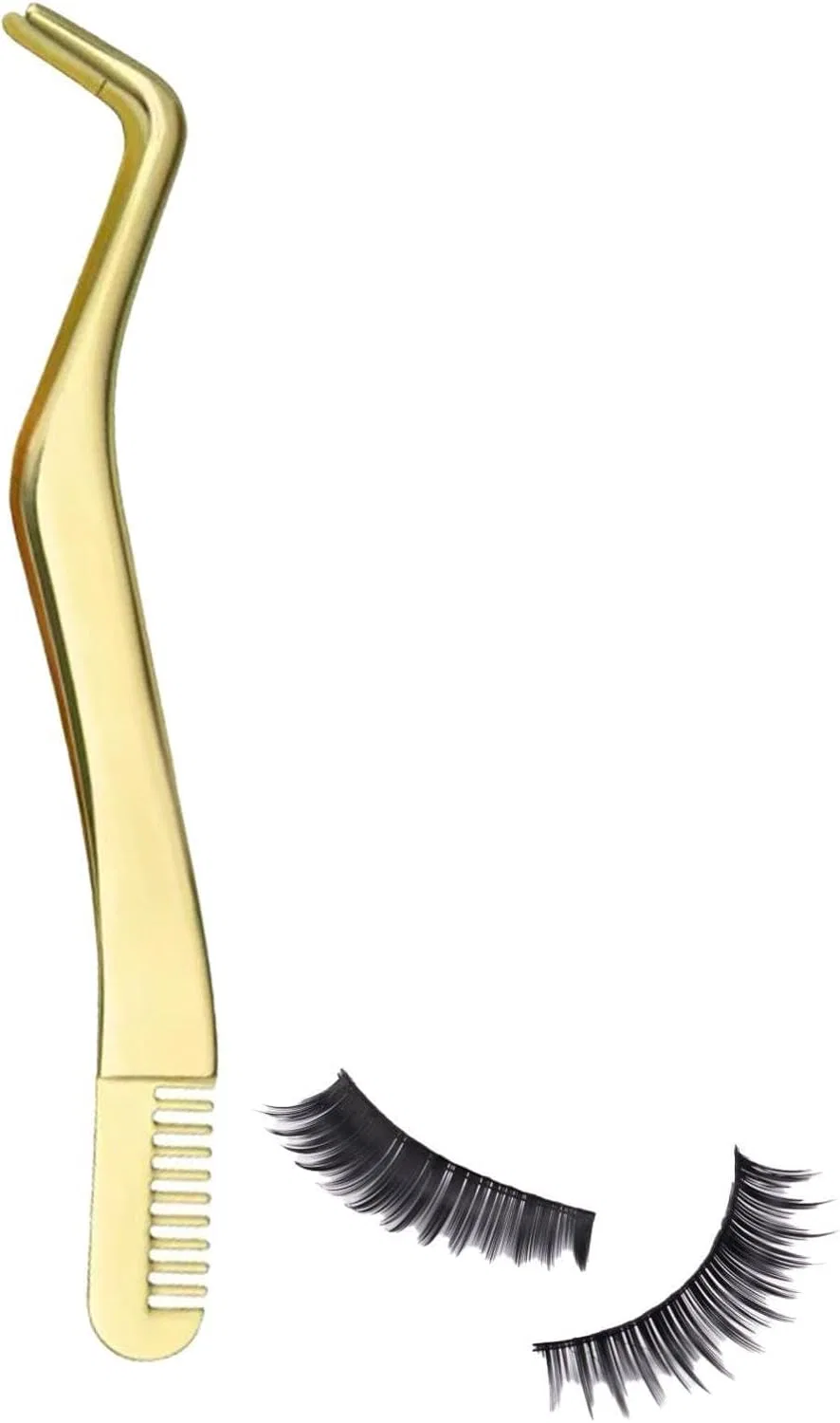 Пинцет для ресниц с камедью, Edelstahl, Gold Generic