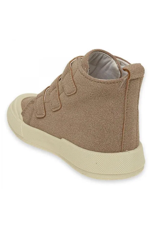 Детские ботинки для девочек с застежкой-липучкой Vicco, Beige — фото 4