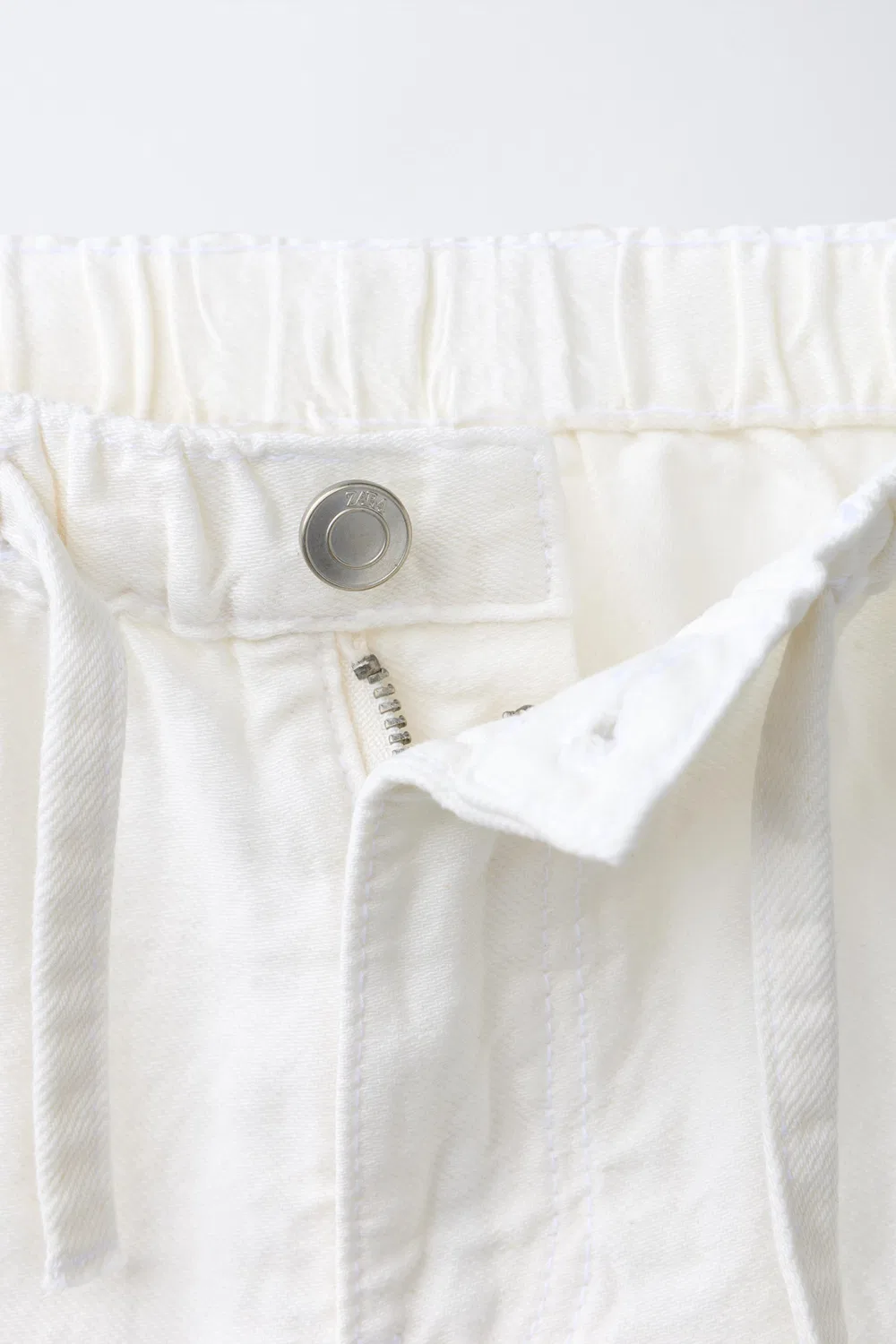 Шорты-бермуды с вышивкой ZARA, White — фото 3