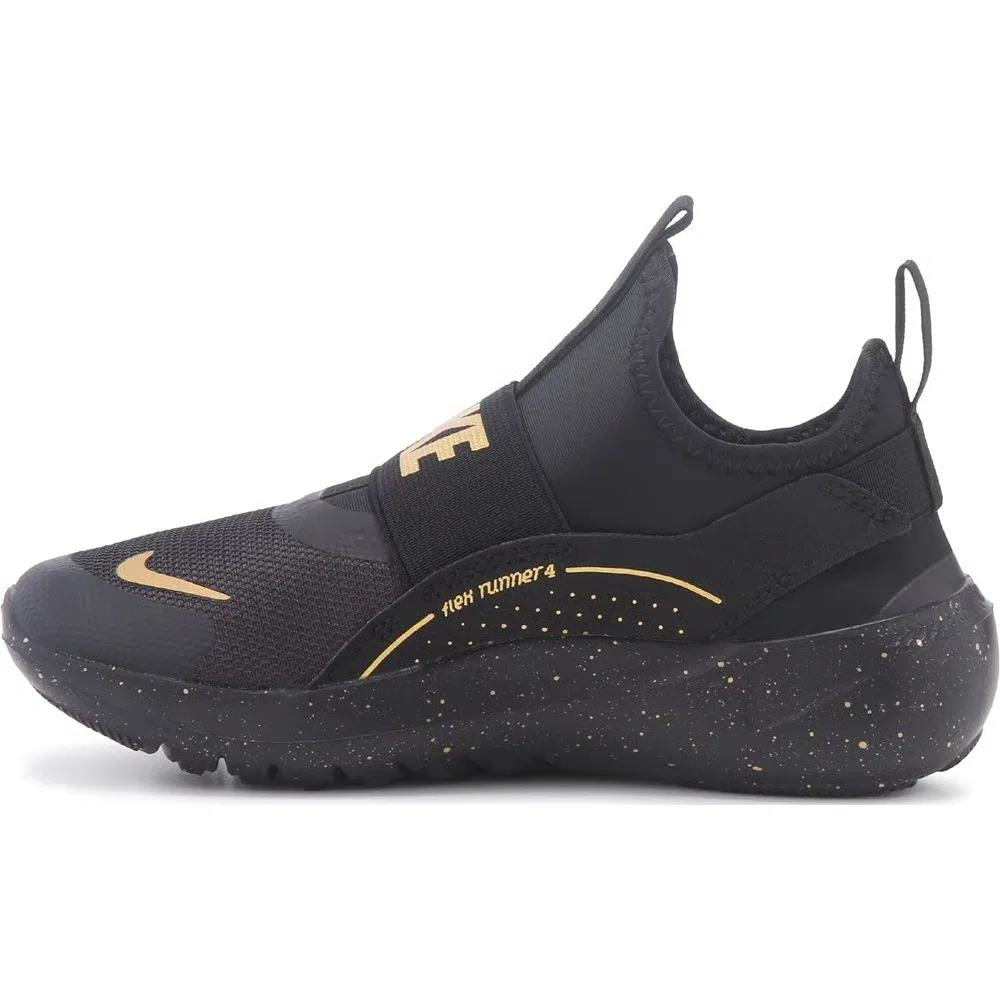 Детские кроссовки Flex Runner 4 без шнурков для малышей Nike, Black/Gold — фото 3