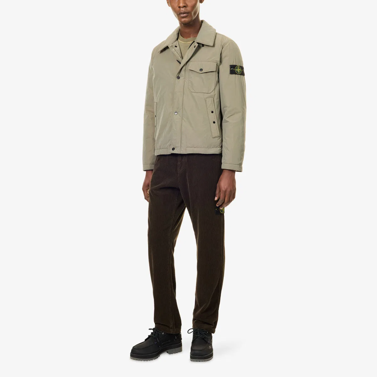 Стеганая куртка из микротвила Stone Island, зеленый — фото 2