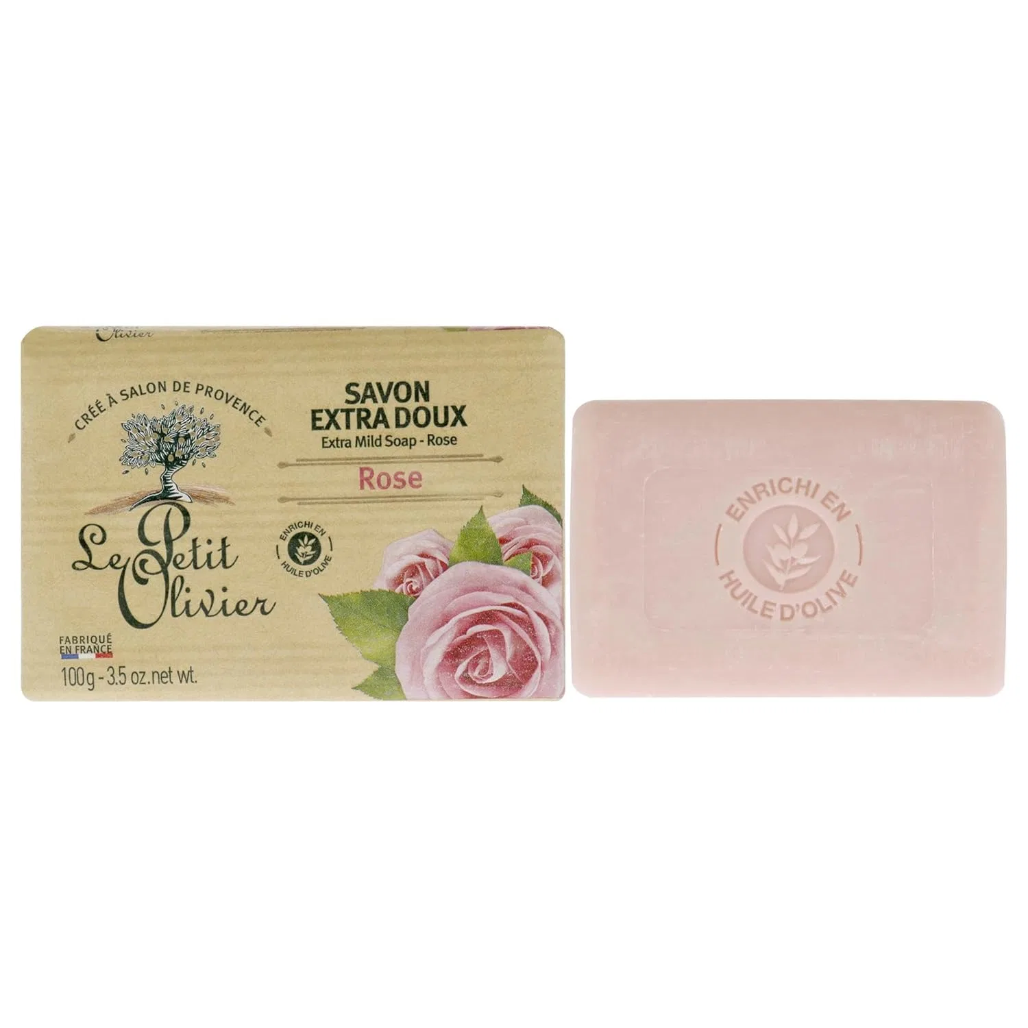 Мыло Extra Fine Soap Le Petit Olivier, 100 г, Rose