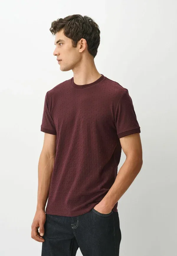 Футболка из хлопка Smart textured t-shirt Next, Purple, фиолетовый