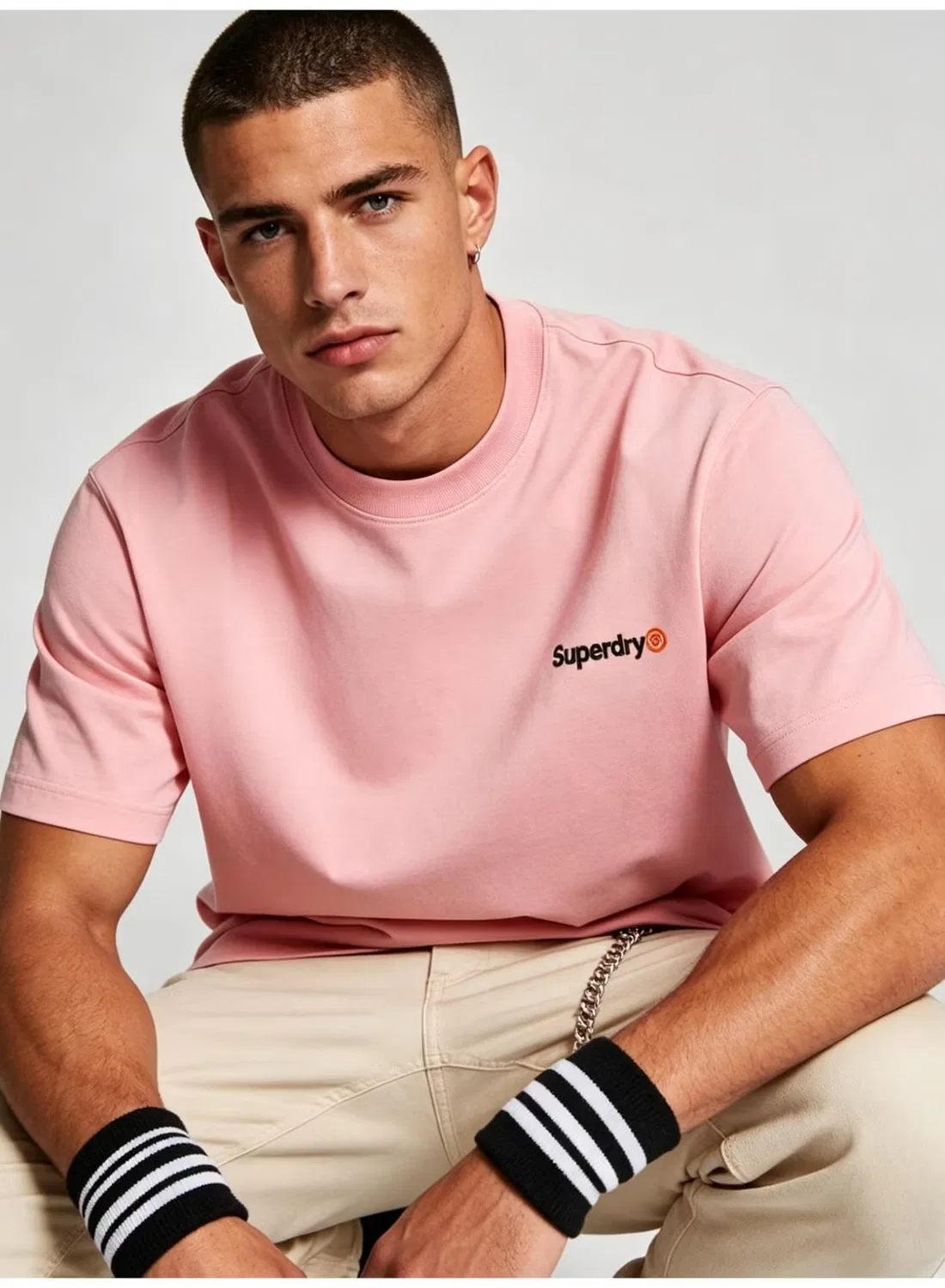 Футболка хлопковая с принтом унисекс Superdry, розовый