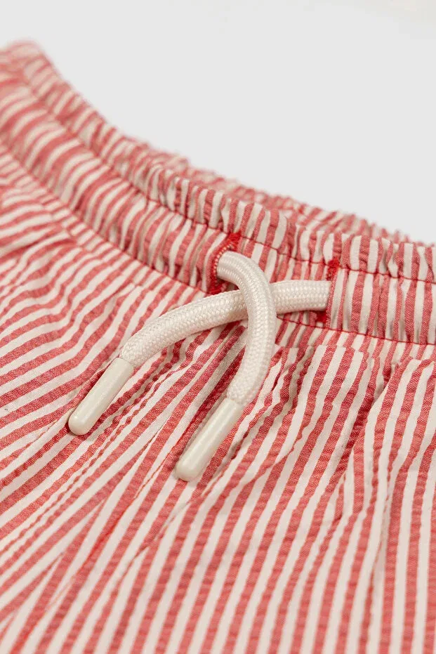 Детские шорты для девочек полосатые Basics Beetlebeez, Red — фото 3