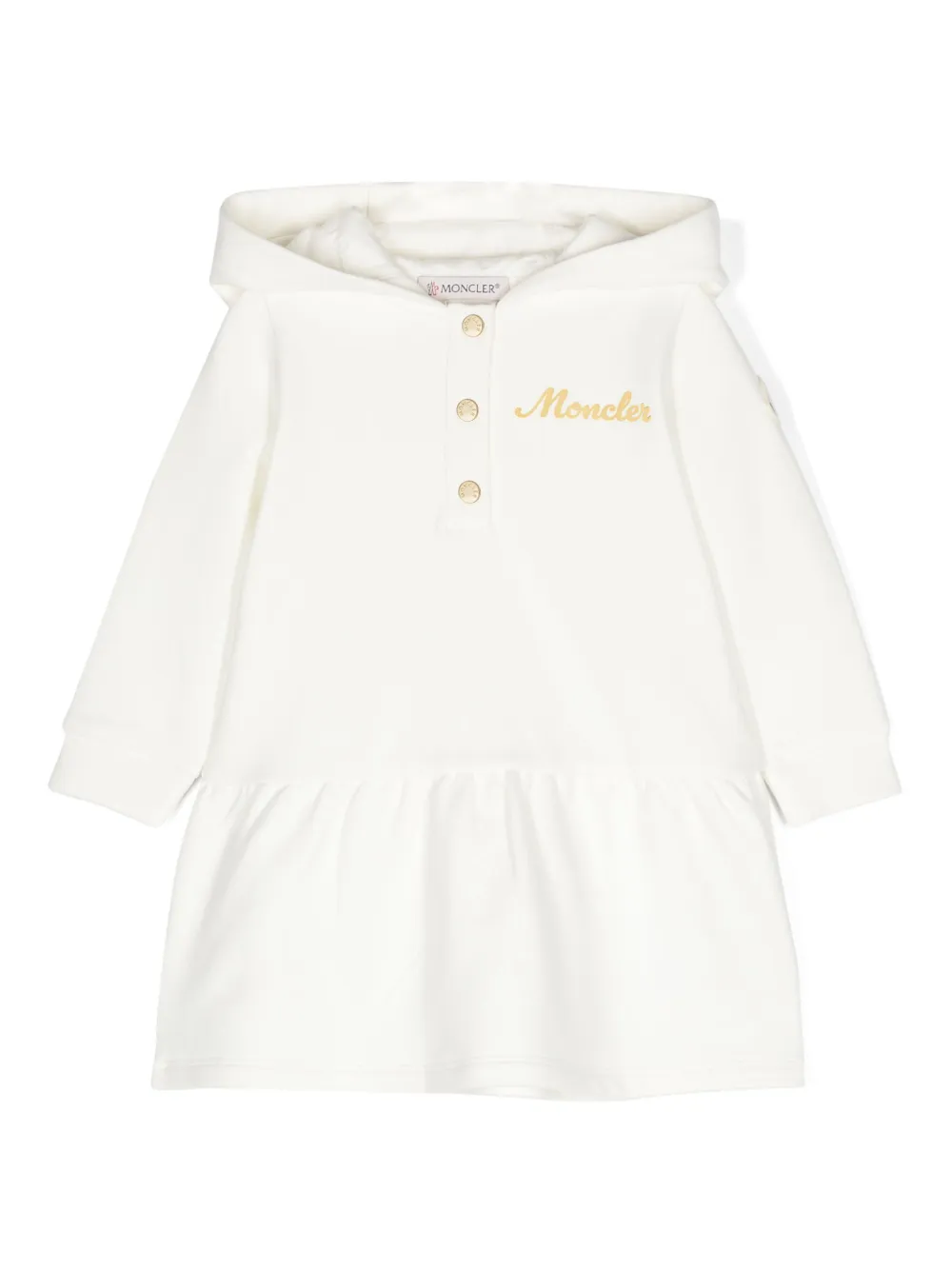 

Платье-толстовка с логотипом Moncler Enfant, белый