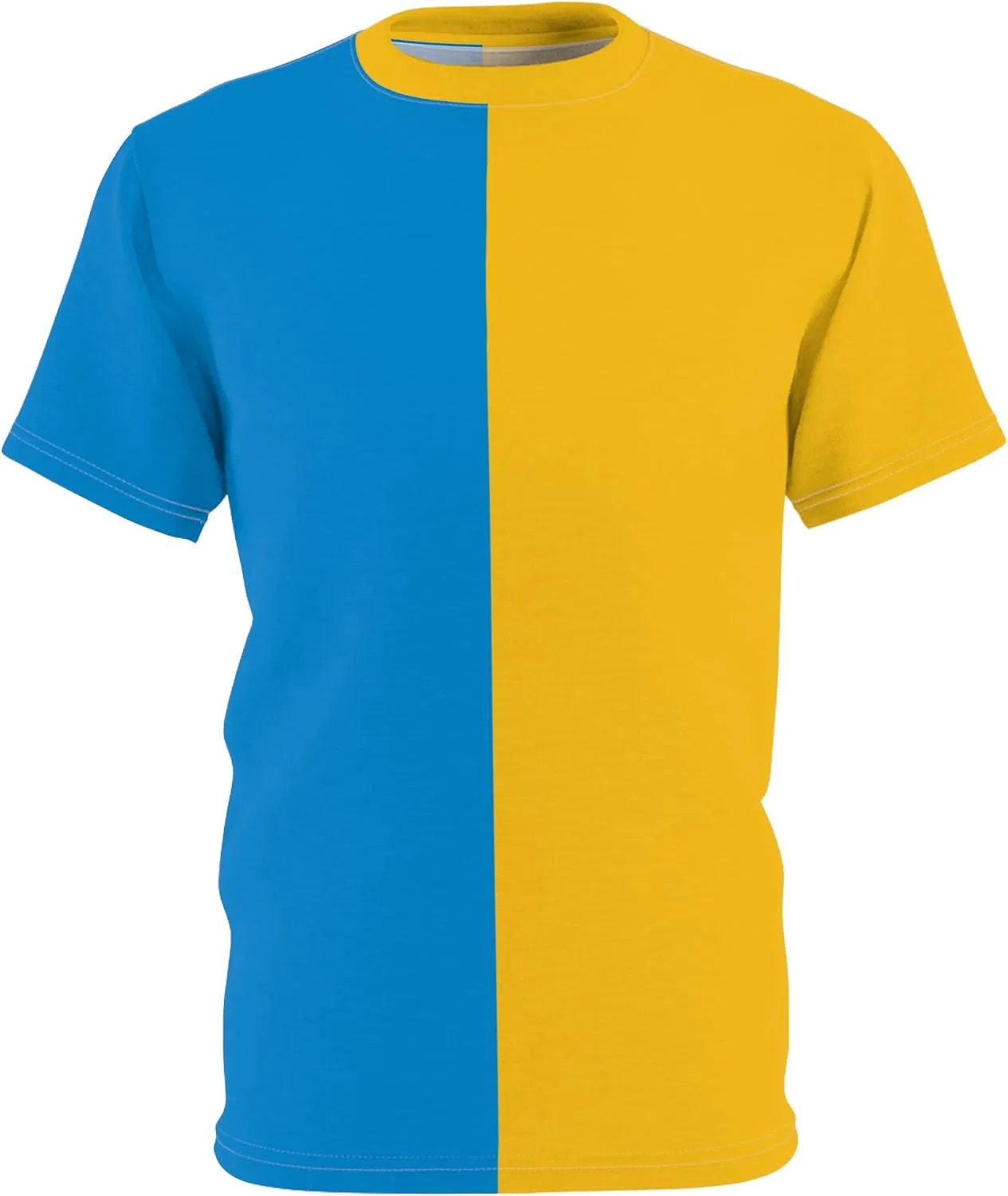 Футболка с цветовым блоком синяя/желтая Generic, White Stitching