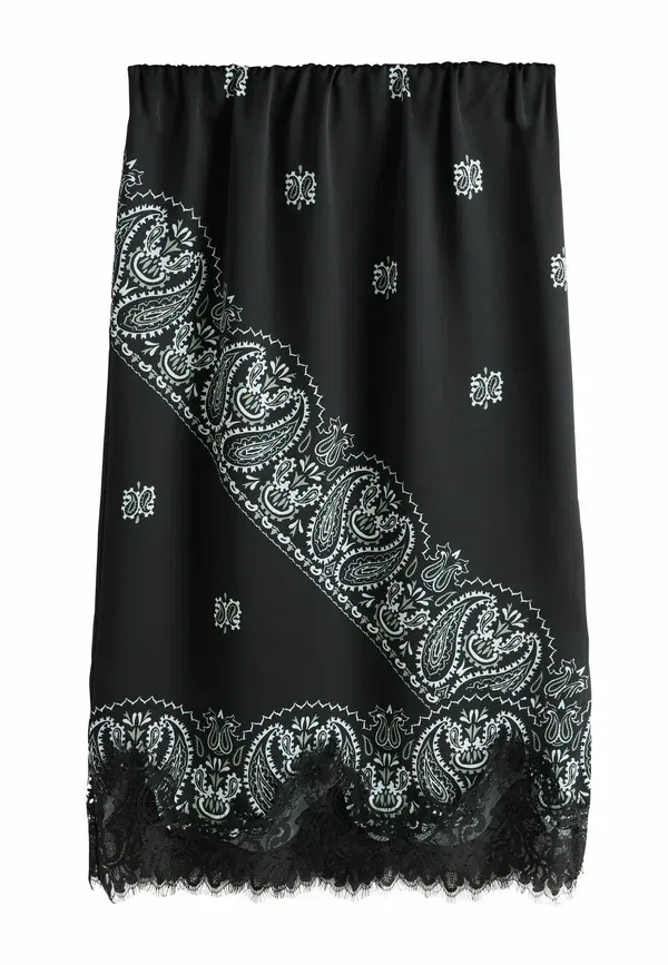 Юбка сатин Next Black Bandana Print, черный