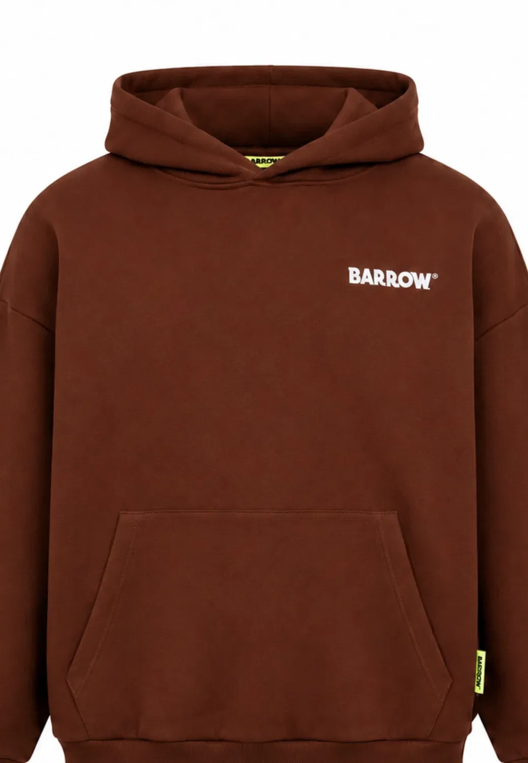Худи макси с логотипом на спине, унисекс - худи Barrow, Brown — фото 3