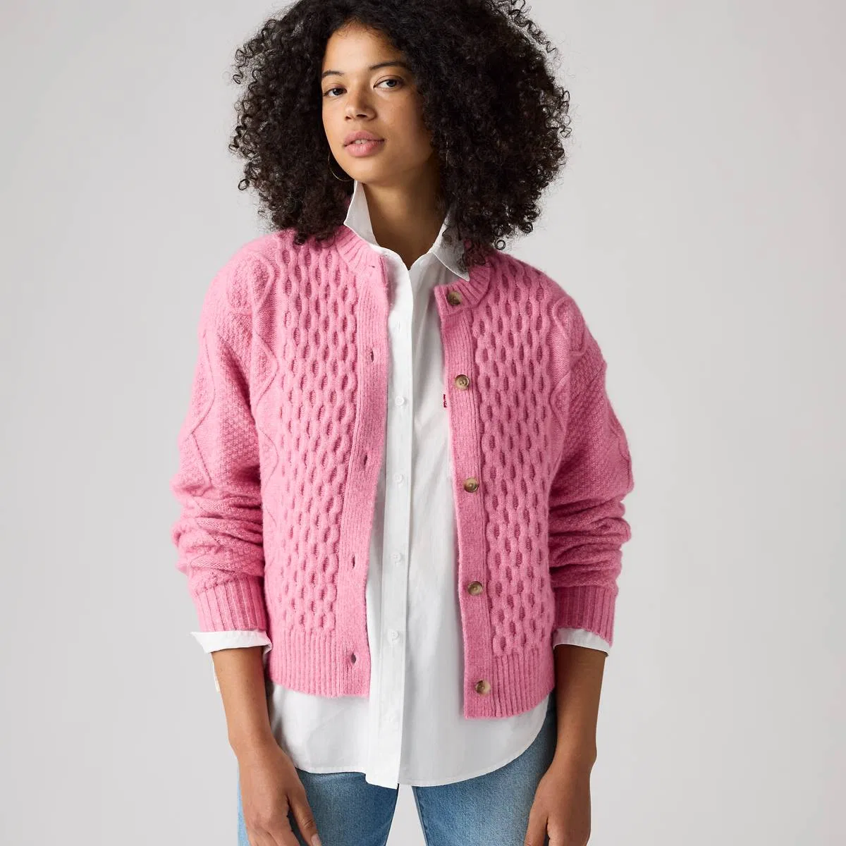 Кардиган Charlotte с круглым вырезом Levi's, Wild Rose Heather Wild Rose - Pink