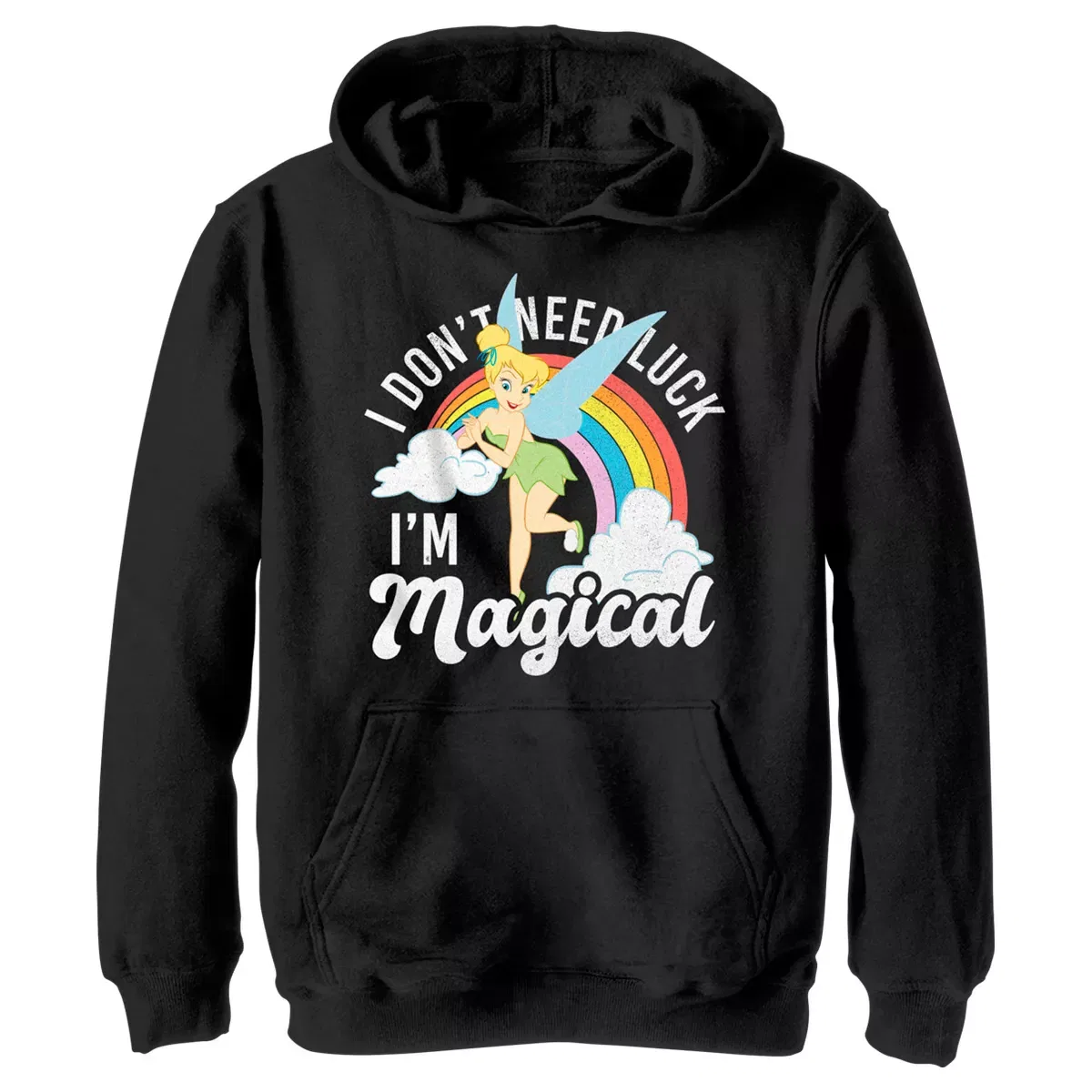 Детский худи с принтом I Don't Need Luck I'm Magical Peter Pan, Black