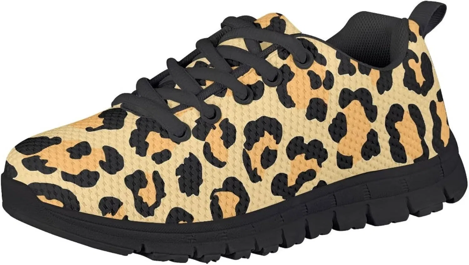 Детские дышащие слипоны с принтом Blue Golf Ball Shoes Pointodoor, Brown Leopard Print
