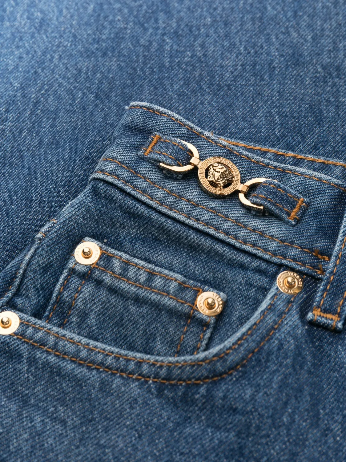 Джинсы Прямого Раскроя Medusa '95 Versace, индиго — фото 2